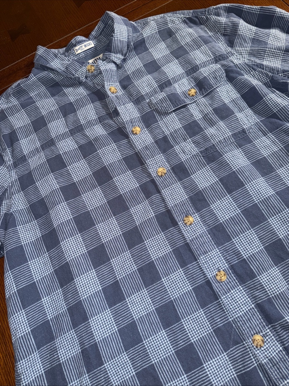 Duluth Men’s Size XL -Down Blue Plaid Men’s Shirt